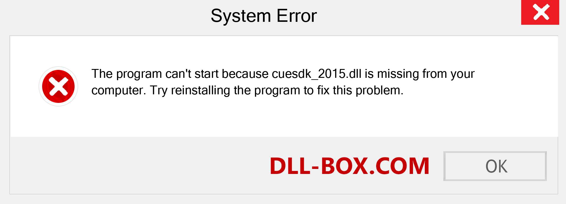  cuesdk_2015.dll file is missing?. Download for Windows 7, 8, 10 - Fix  cuesdk_2015 dll Missing Error on Windows, photos, images