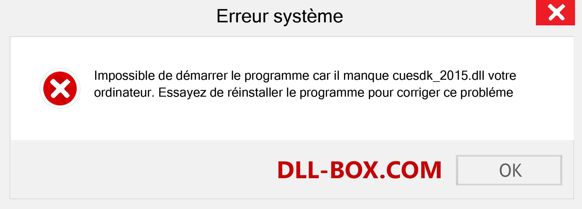 Le fichier cuesdk_2015.dll est manquant ?. Télécharger pour Windows 7, 8, 10 - Correction de l'erreur manquante cuesdk_2015 dll sur Windows, photos, images